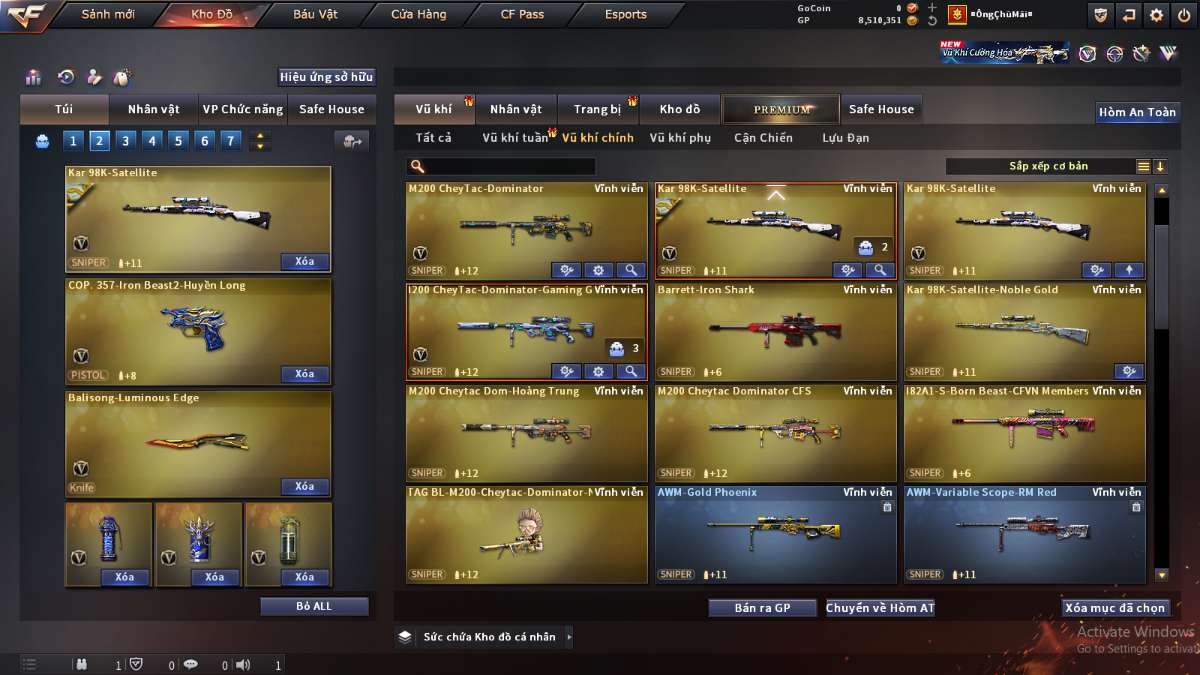 shop acc cf uy tin gia re
